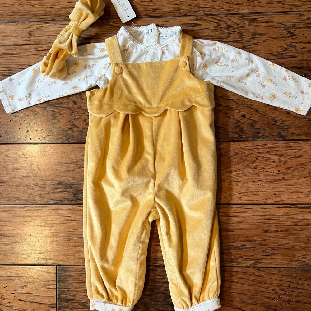 Rachel Zoe Girls 3 Piece Romper NWT Size 6-9 Months
